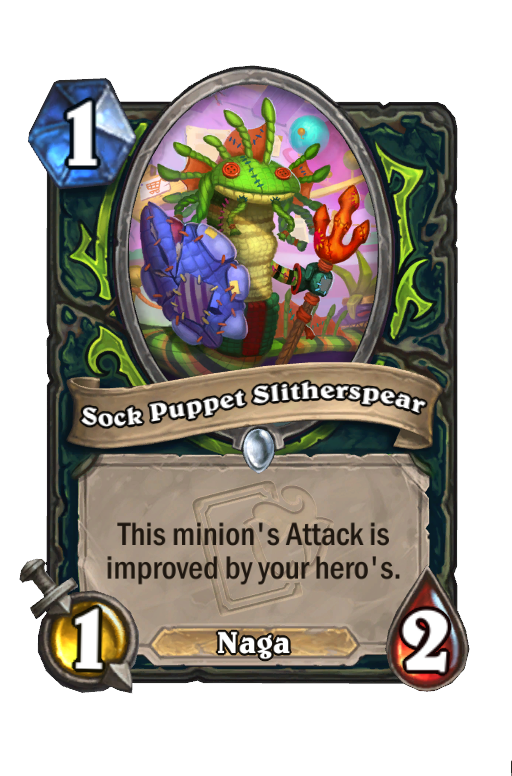 Sock Puppet Slitherspear Hearthstone kártya