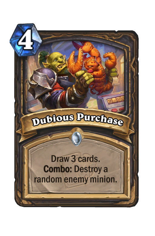 Dubious Purchase Hearthstone kártya