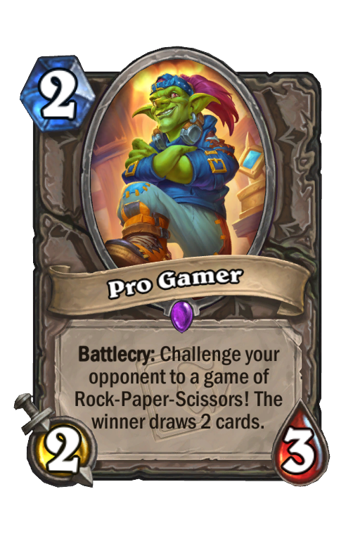 Pro Gamer Hearthstone kártya