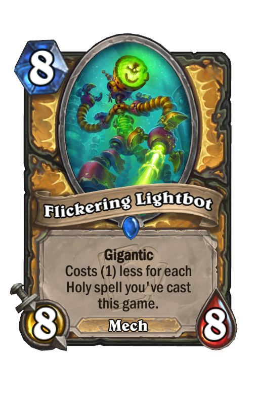 Flickering Lightbot Hearthstone kártya
