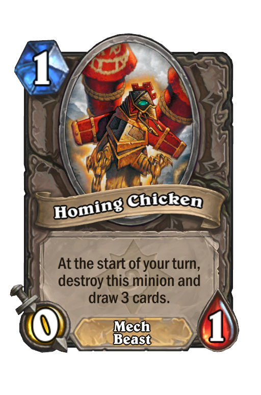 Homing Chicken Hearthstone kártya