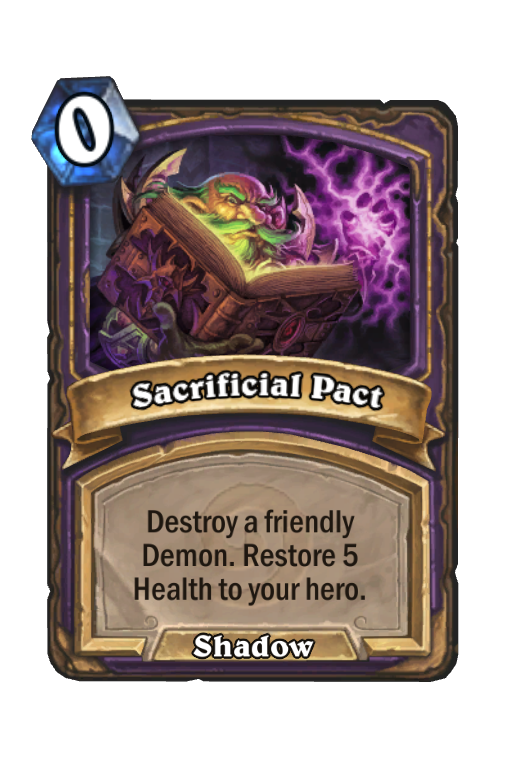 Sacrificial Pact Hearthstone kártya