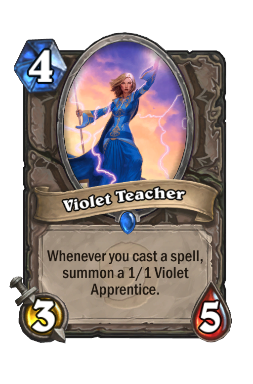Violet Teacher Hearthstone kártya