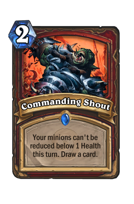 Commanding Shout Hearthstone kártya