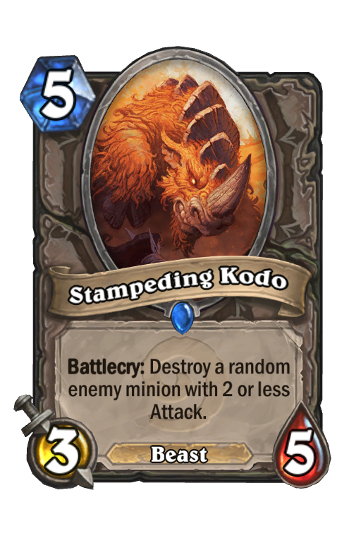 Stampeding Kodo Hearthstone kártya