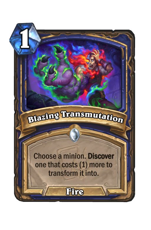 Blazing Transmutation Hearthstone kártya