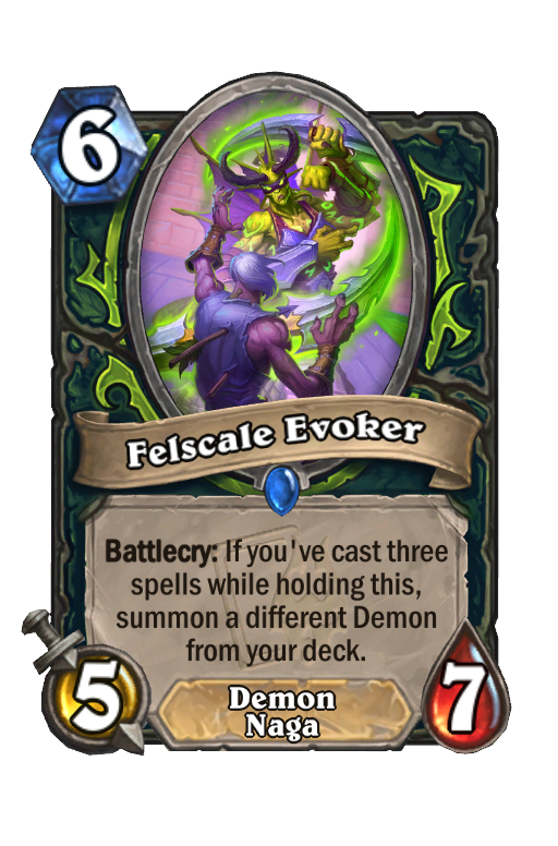 Felscale Evoker Hearthstone kártya