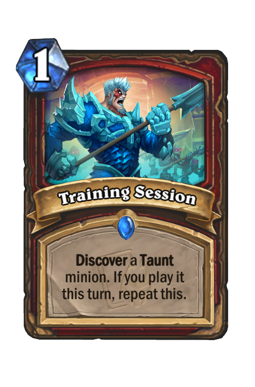 Training Session Hearthstone kártya