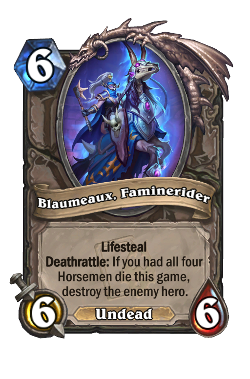 Blaumeaux, Faminerider Hearthstone kártya