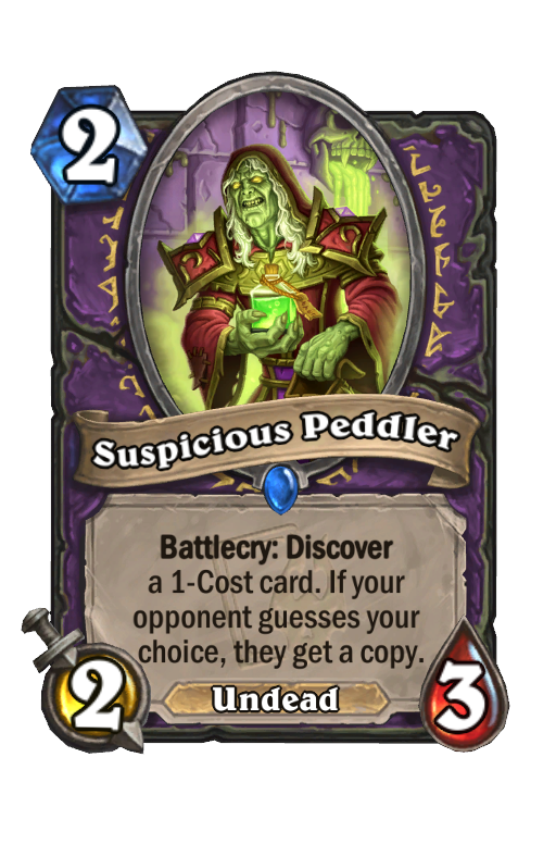 Suspicious Peddler Hearthstone kártya