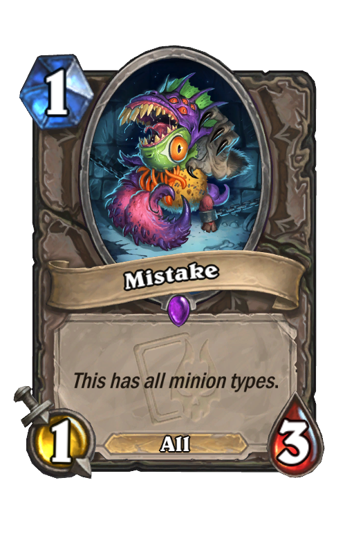 Mistake Hearthstone kártya
