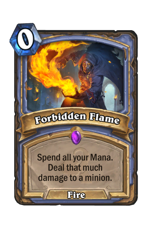Forbidden Flame Hearthstone kártya