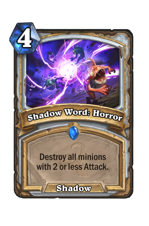 Shadow Word: Horror Hearthstone kártya