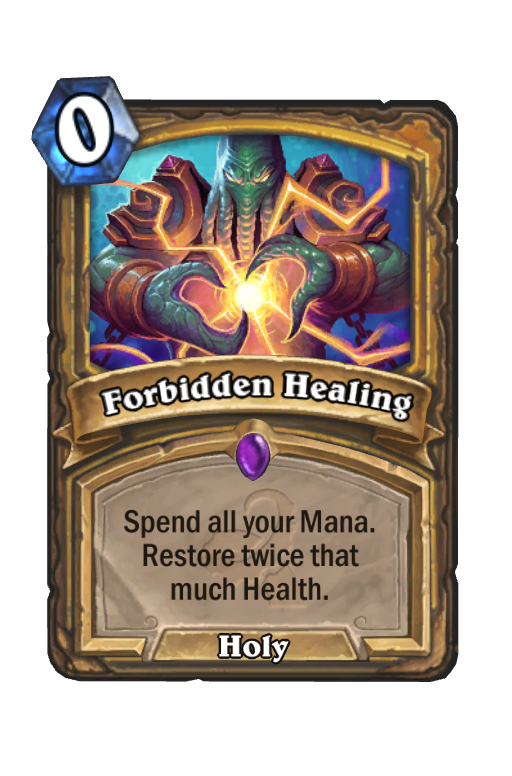Forbidden Healing Hearthstone kártya