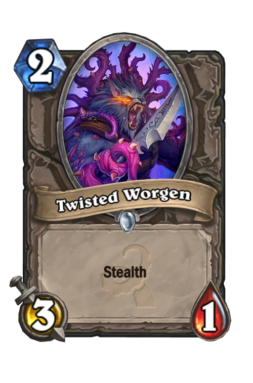 Twisted Worgen Hearthstone kártya