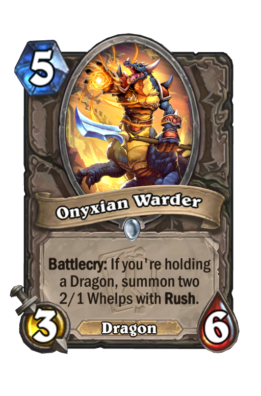 Onyxian Warder Hearthstone kártya