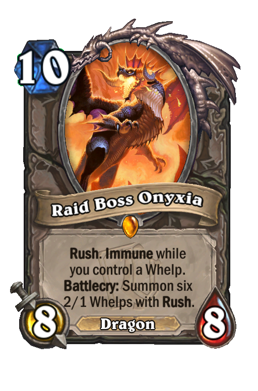 Raid Boss Onyxia Hearthstone kártya