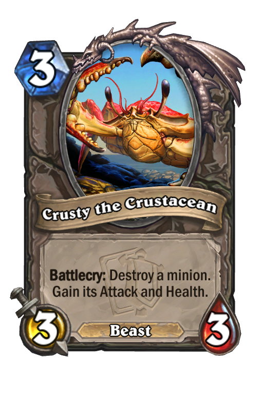 Crusty the Crustacean Hearthstone kártya