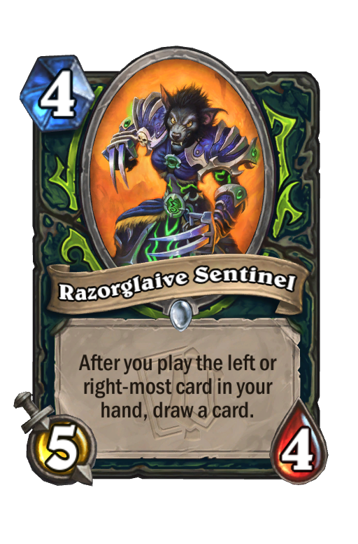 Razorglaive Sentinel Hearthstone kártya