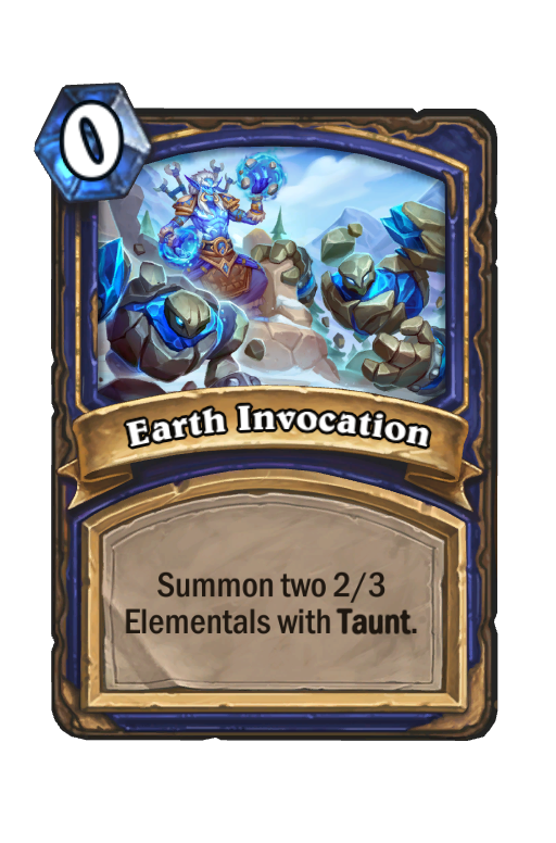 Earth Invocation Hearthstone kártya