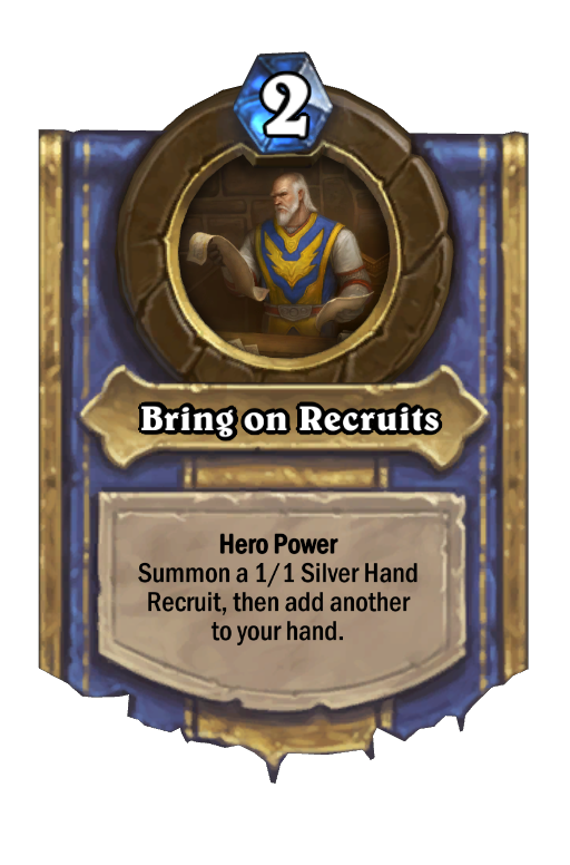 Bring on Recruits Hearthstone kártya