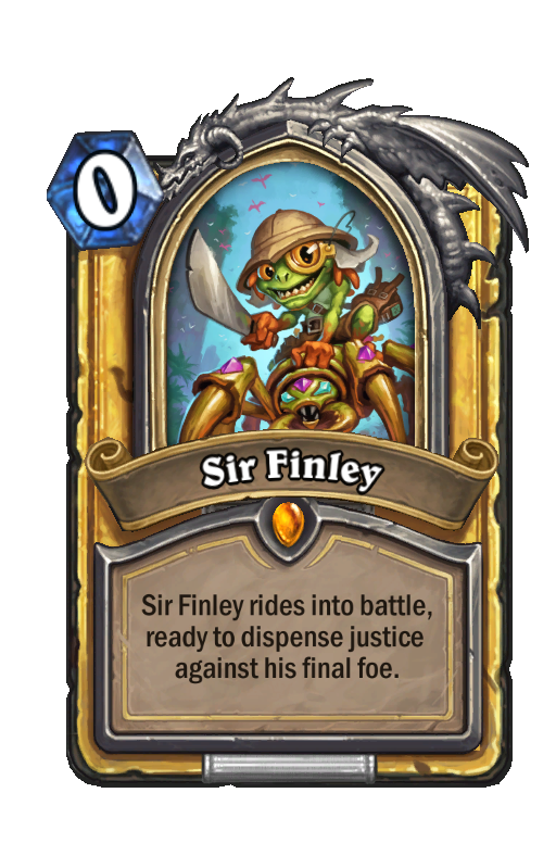 Sir Finley Hearthstone kártya