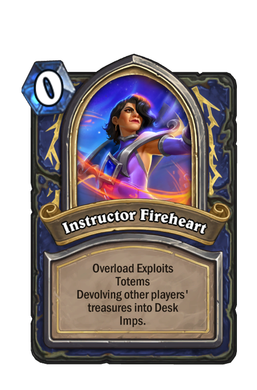 Instructor Fireheart Hearthstone kártya