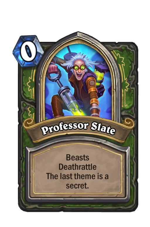 Professor Slate Hearthstone kártya