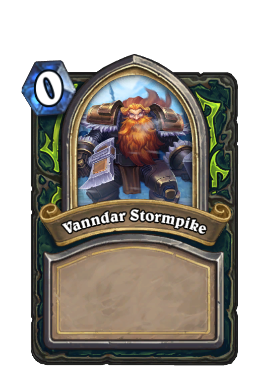 Vanndar Stormpike Hearthstone kártya