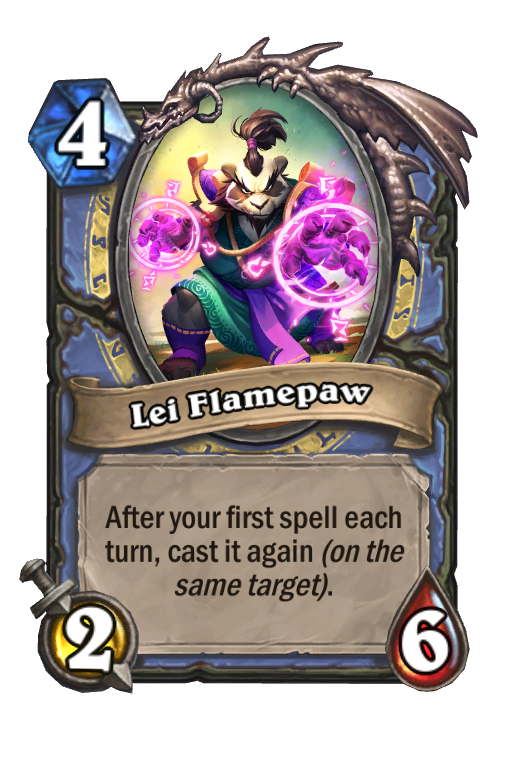 Lei Flamepaw Hearthstone kártya