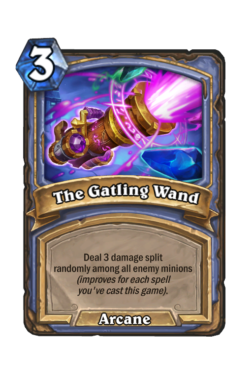 The Gatling Wand Hearthstone kártya