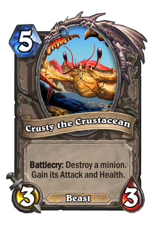 Crusty the Crustacean Hearthstone kártya