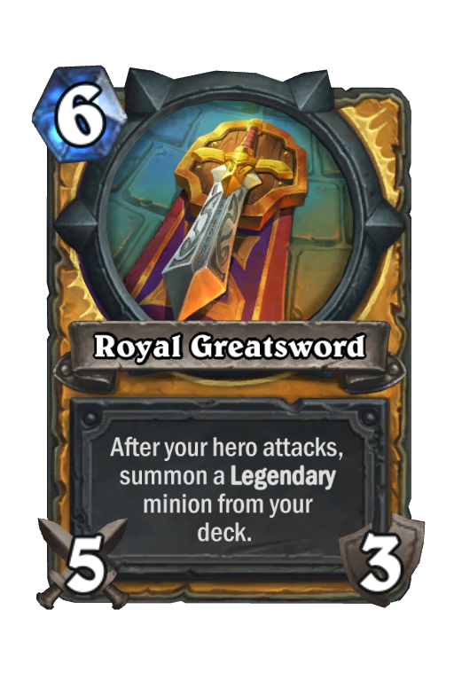 Royal Greatsword Hearthstone kártya