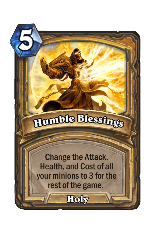 Humble Blessings Hearthstone kártya