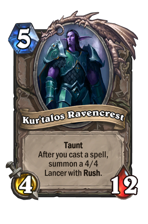 Kur'talos Ravencrest Hearthstone kártya