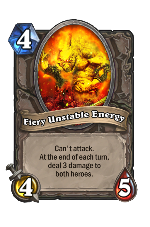 Fiery Unstable Energy Hearthstone kártya