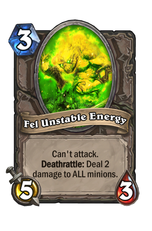 Fel Unstable Energy Hearthstone kártya