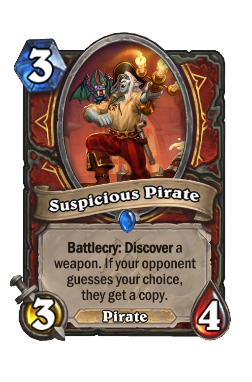 Suspicious Pirate Hearthstone kártya
