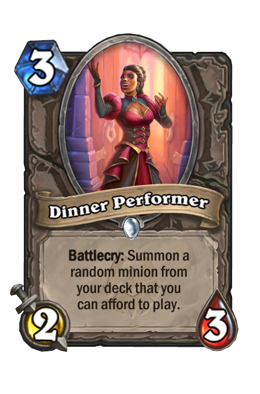 Dinner Performer Hearthstone kártya