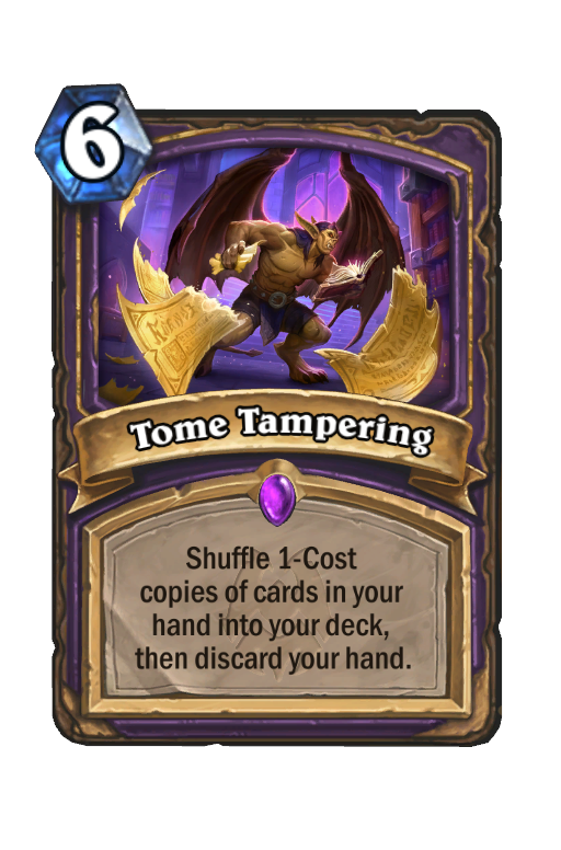 Tome Tampering Hearthstone kártya