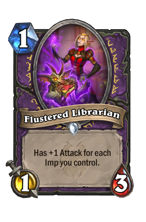Flustered Librarian Hearthstone kártya