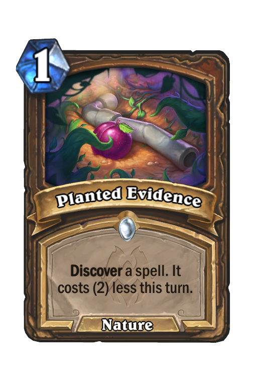 Planted Evidence Hearthstone kártya