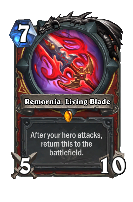 Remornia, Living Blade Hearthstone kártya