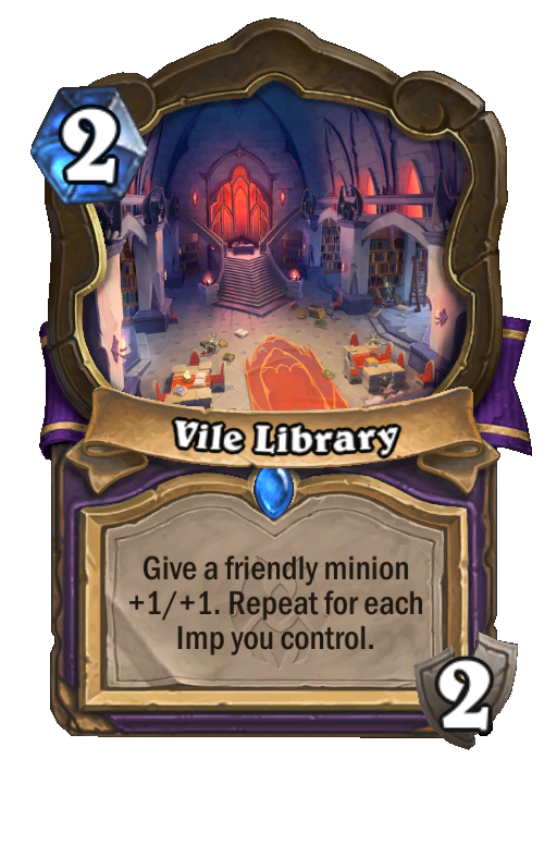 Vile Library Hearthstone kártya