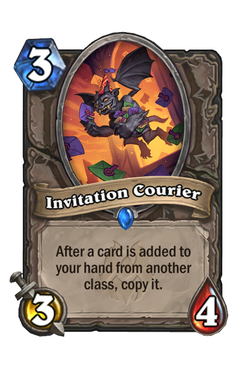 Invitation Courier Hearthstone kártya