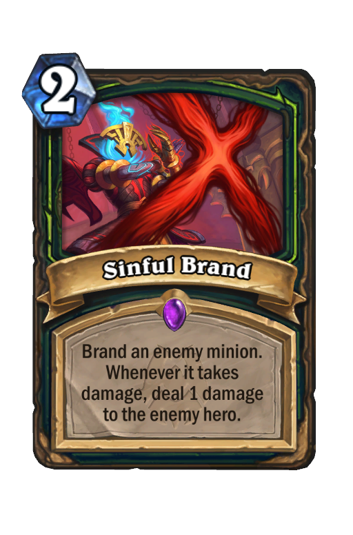 Sinful Brand Hearthstone kártya