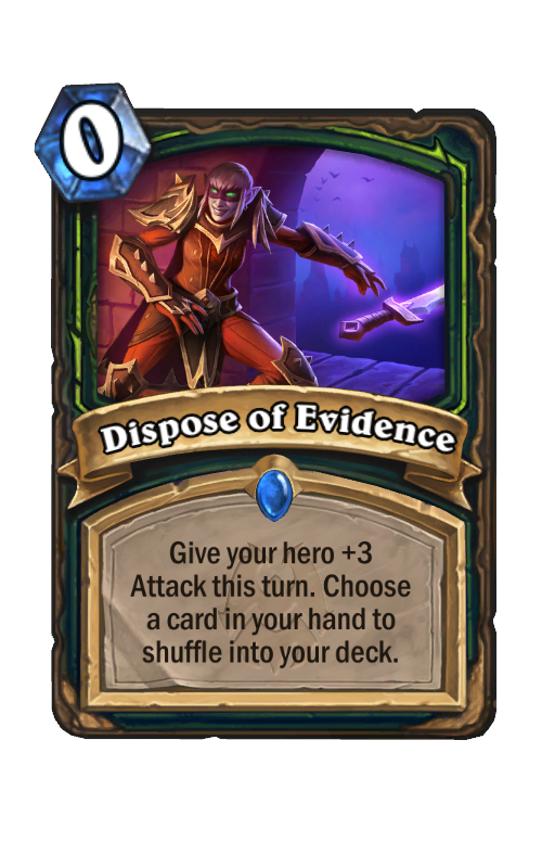 Dispose of Evidence Hearthstone kártya