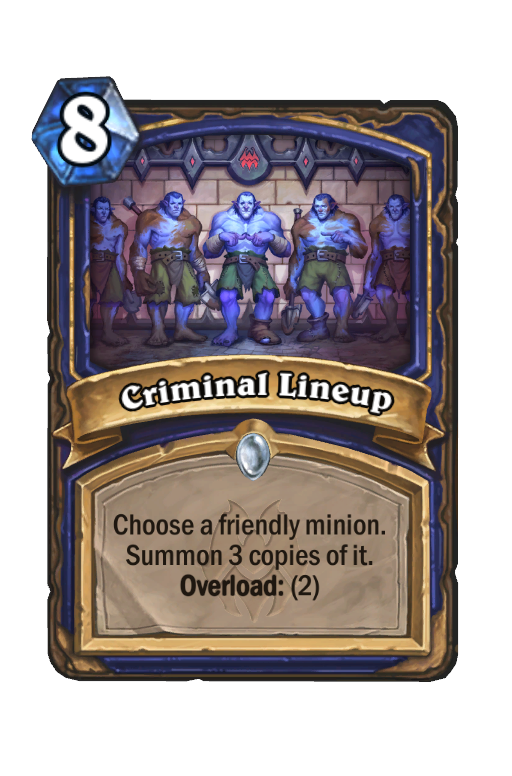Criminal Lineup Hearthstone kártya
