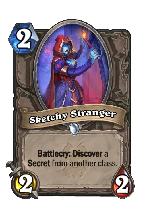 Sketchy Stranger Hearthstone kártya