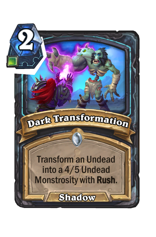 Dark Transformation Hearthstone kártya